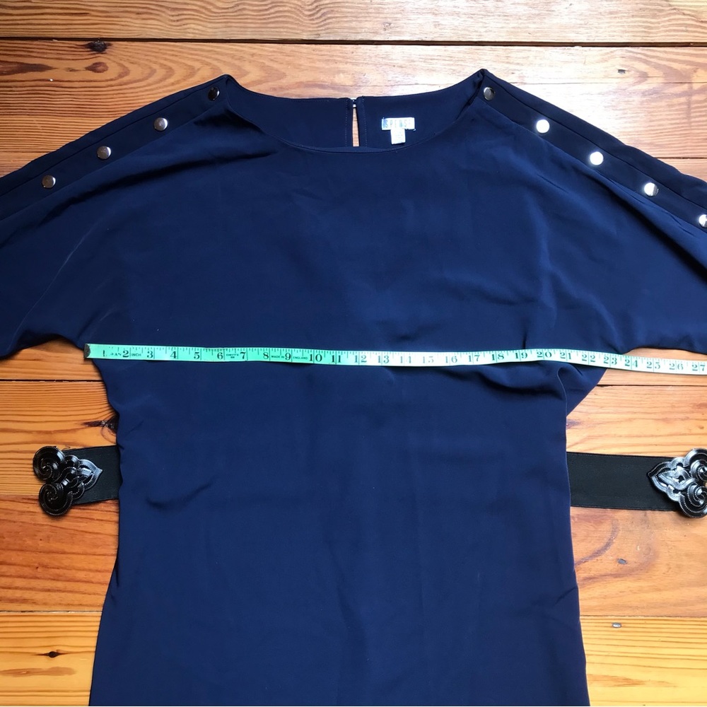 Spense Navy Sheath Tunic Dress with Metal Details, EUC, 14 - Picture 5 of 14